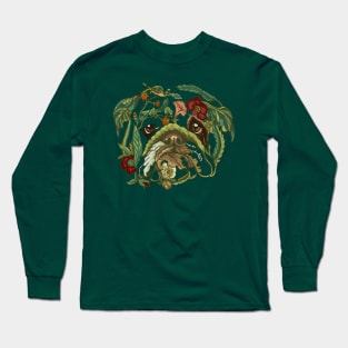 Botanical English Bulldog Long Sleeve T-Shirt